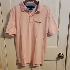 Tommy Hilfiger Pink Polo Shirt Men's Med